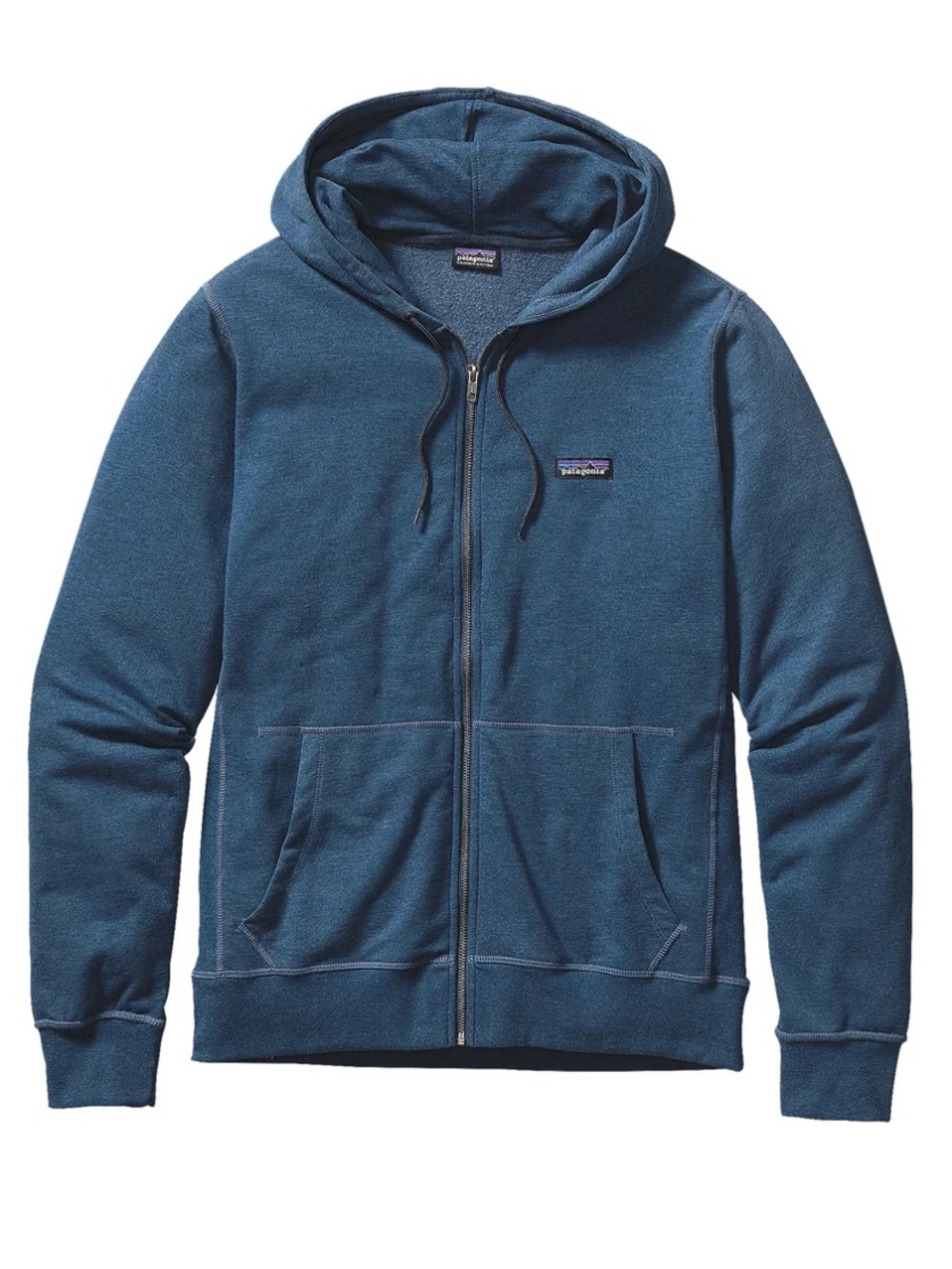 Patagonia Hoodie Organic Cotton Blend Men’s Small Full Zip Glass Blue Hooded